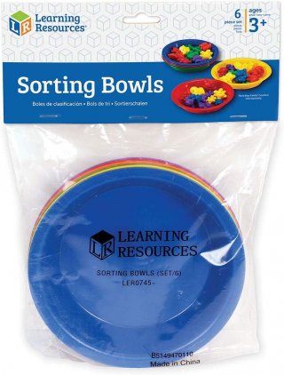 Sorting Bowls Szortírozó tálkák, 6 db-os Learning Resources készségfejlesztő játék (0745, 3-7 év)