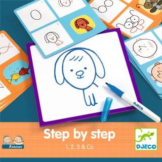 Step by Step Lépés lépés után, Djeco rajztanító játék - 8327 (4-7 év)