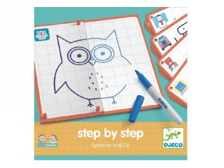 Step by Step Tükörkép rajz, Djeco rajztanító játék - 8325 (4-7 év)