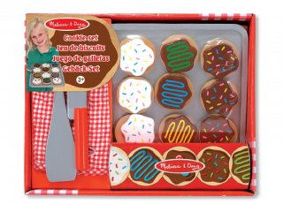 Sütemény készítő fajáték (melissa&doug, Wooden slice and bake cookie set, szerepjáték kiegészítő, 2-8 év)