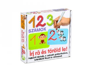 Számok írásának gyakorlása feladatkártyákkal (írás gyakorlására, 5-7 év)