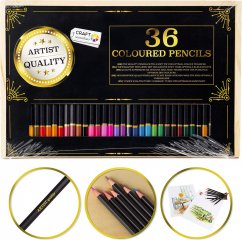 Színes ceruza készlet fa dobozban, 36 db-os, Artist Quality (6-99 év)