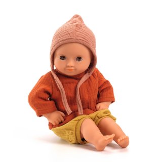 Színes ruha szett Mandarine babaruha 30-34 cm-es babához, Djeco szerepjáték - 7896 (18 hó-6 év)