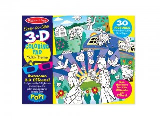 Színező füzet lányoknak 3 dimenziós szemüveggel (Melissa Doug, különleges kreatív játék, 3-8 év)