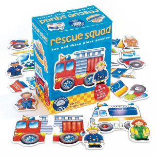 Szirénázó járműves puzzle (Orchard, 6 féle, 2 db-os kirakó, 1-4 év)