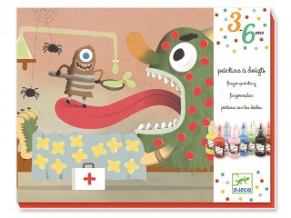 Szörnyek színező ujjfestékkel (Djeco, 8903, kreatív játék 2-6 év)