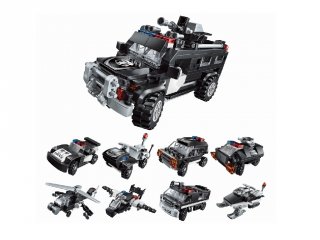 Szuper kommandós jármű, 8 az 1-ben Lego kompatibilis építőjáték készlet (QMAN, 1808, 6-12 év)