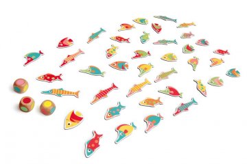 Találd meg a halat! színpárosító társasjáték (Scratch, 4-8 év)
