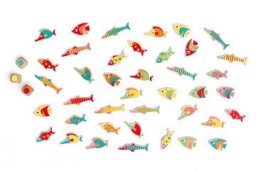 Találd meg a halat! színpárosító társasjáték (Scratch, 4-8 év)