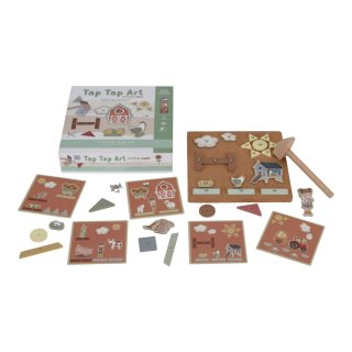 Tap tap art szögelős játék Little Farm, Little Dutch kreatív szett (7160, 4-7 év)