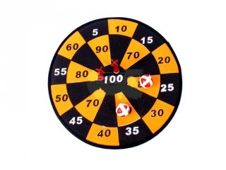 Tépőzáras 36 cm-es darts tábla, ügyességi játék (3-6 év)
