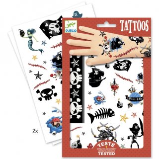 Tetoválás, Kalózok (Djeco, 9584, bőrbarát tetkó, 3-10 év)