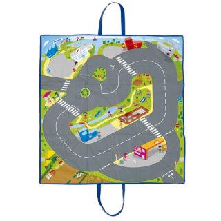 Textil játéktároló és autópálya szőnyeg Miniland kiegészítő szerepjátékhoz (97096) 