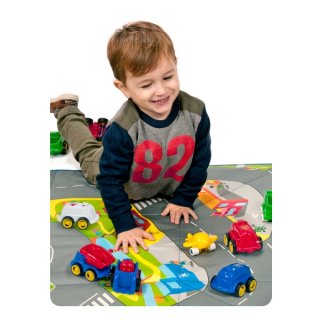 Textil játéktároló és autópálya szőnyeg Miniland kiegészítő szerepjátékhoz (97096) 