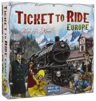 Ticket to Ride Europe Díjnyertes vonatos családi társasjáték (8-99 év)