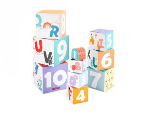 Toronyépítő kocka ABC, Skip Hop bébi építőjáték (1-5 év)
