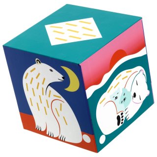 Toronyépítő kocka Vadon élő állatok, Djeco 10 db-os bébi építőjáték - 8511 (1-3 év)