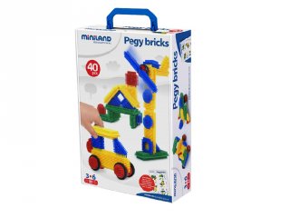 Tüskeépítő (Miniland, 94042, 40 db-os, kreatív játék, 1-4 év)