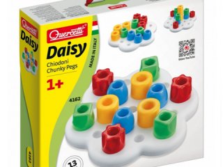 Tüskekép alkotó, pötyi  (Quercetti Daisy, 12 db-os kreatív képalkotó a legkisebbeknek, 1-2 év)