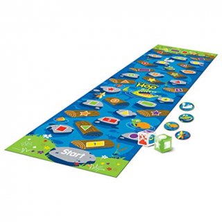Ugrás a folyóba! készségfejlesztő játék óvodásoknak (9544, Learning Resources, Crocodile Hop játszó szőnyeg, 3-7 év)