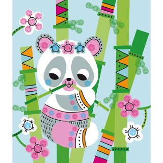 Ujjal festés Panda és barátai, Janod kreatív szett (7812, 3-6 év)