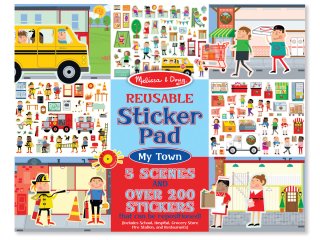 Újraragasztható matricás könyv, Városom (Melissa&Doug,19114. kreatív játék, 3-8 év)