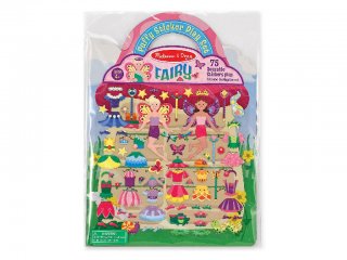Újraragasztható pufi matricás könyv, Tündéres (Melissa&Doug, 9414, 75 db-os készlet, 4-10 év)