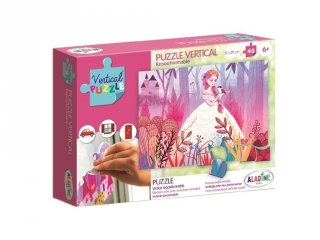 Újrarakható, ablakon használható, 48 db-os puzzle - Hercegnő (AL, 6-8 év)