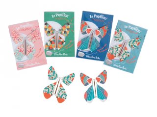 Varázslatos pillangók, meglepetés ajándék könyvekhez (711110, Moulin Roty, kék - 1 db)