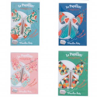 Varázslatos pillangók, meglepetés ajándék könyvekhez (711110, Moulin Roty, kék - 1 db)