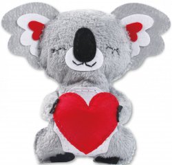 Varrható plüss koala szívvel 23 cm, kreatív készlet (Avenir, 6-12 év)