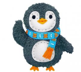 Varrható plüss kulcstartó pingvin, kreatív készlet (Avenir, 6-12 év)