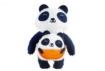 Varrható plüss panda a kicsinyével 23 cm, kreatív készlet (Avenir, 6-12 év)