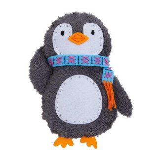 Varrható plüss pingvin 26 cm, kreatív készlet (AvenirCH1626, 6-12 év)