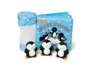 Vízálló, pancsoló babakönyv Játékos pingvinek, Melissa&Doug fürdőjáték (41202,4 hó-3 év)