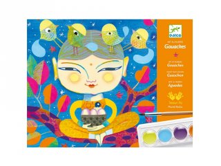 Vízfestékkel festés, India (Djeco, 8964, kreatív játék, 6-11 év)