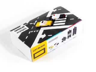 Waytoplay rugalmas autópálya matchbox és más kisautóhoz, 12 db-os építőjáték 2 db autóval, Candylab Cityblock