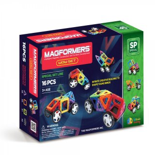 Wow Starter Set (Magformers, 16 db-os mágneses építőjáték, 22 db ötletlappal, 3-12 év)