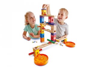 Zenélő golyópálya fából, Hape Quadrilla építőjáték (6012, 4-99 év)