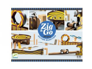 Zig&Go Sokasodó, Djeco 45 db-os logikai építőjáték fából - 5643 (8-13 év)