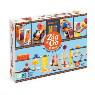 Zig&Go Sokasodó Junior Magic, Djeco 42 db-os logikai építőjáték fából - 5649 (5-10 év)