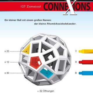 Zometool, ConneXions, 127 színes golyó (ZT-12342, tudományos építőjáték, 6-99 év)