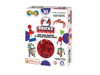 ZOOB építőjáték, Z-Bricks összekötő elemek (15030, 30 db-os kreatív készlet, 5-12 év)