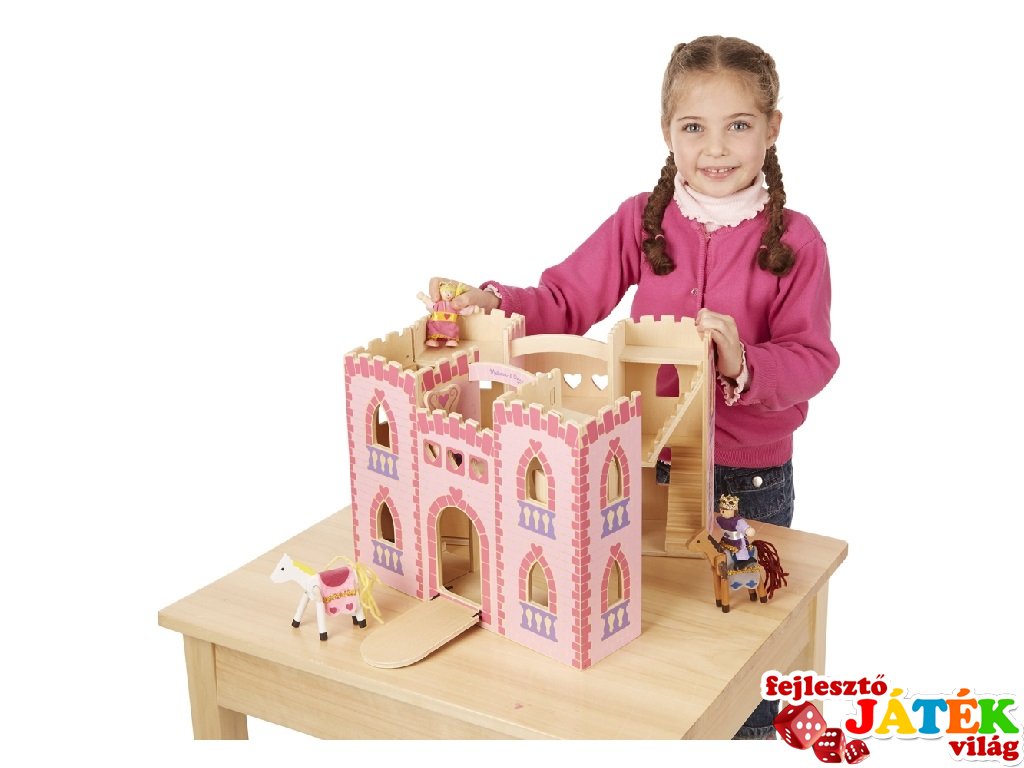 Királylány kastély, kinyitható Melissa&Doug fa épület szerepjátékhoz (3708, 3-7 év)