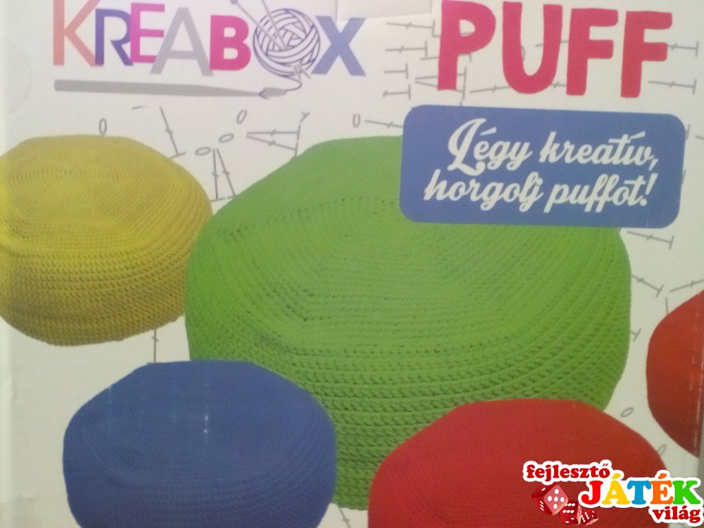 Kreabox DIY Csináld magad puff készítő Bordó, kreatív szett (10-99 év)