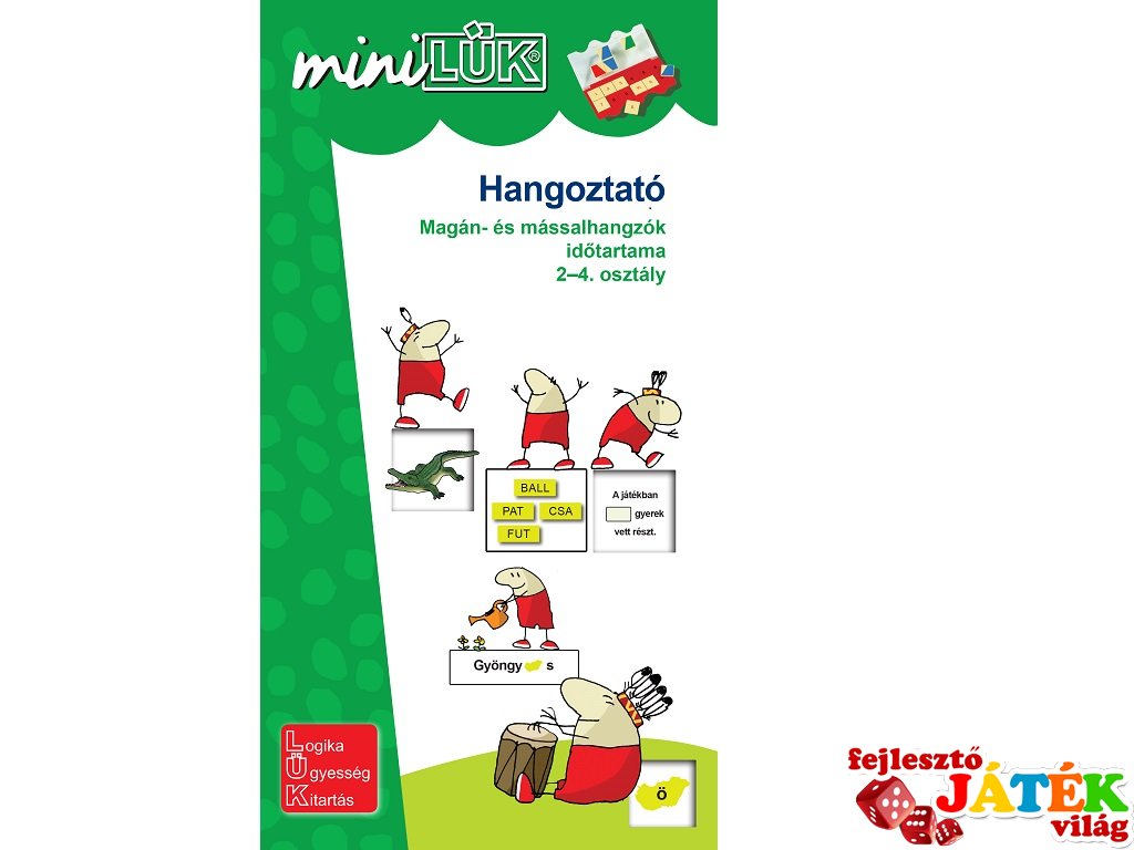Lük Mini, Hangoztató, Magán- és mássalhangzók időtartama, 2-4. osztály (egyszemélyes, szövegértési fejlesztőjáték, 8-10 év)