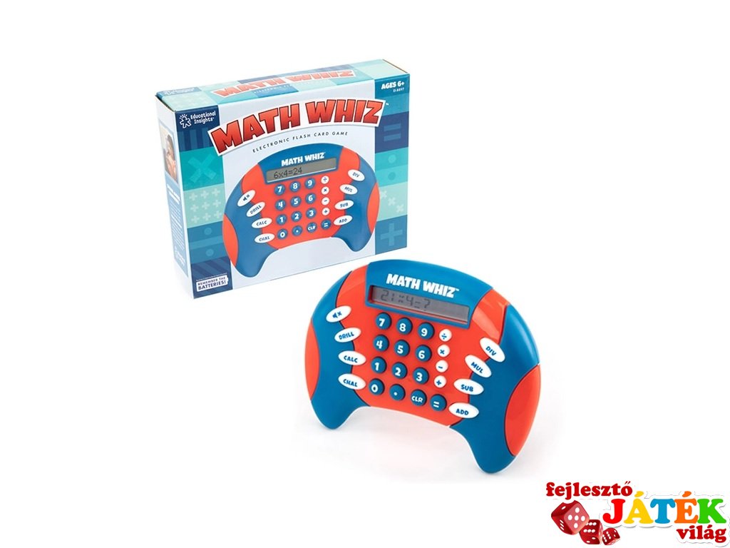 Math Whiz™ elektronikus számolójáték, Learning Resources logikai játék (6-12 év)