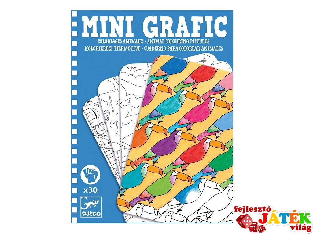 Mini Grafic, Djeco színezős utazó játék, kreatív szett (8-14 év)