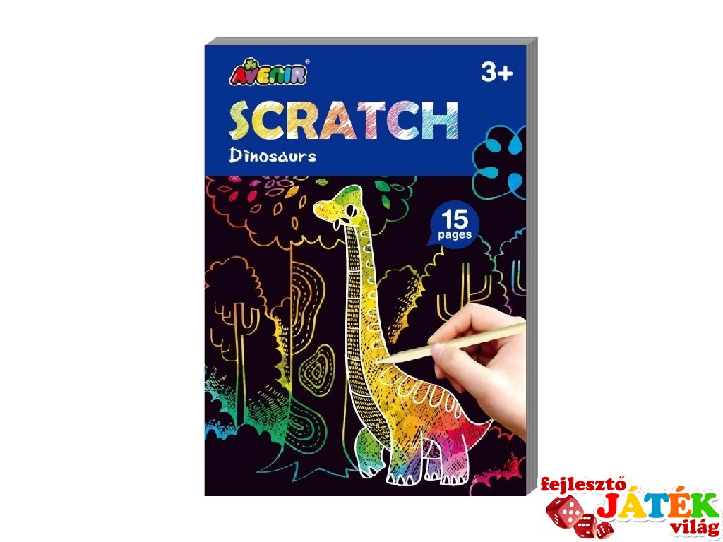 Mini karckép könyv Dínók, kreatív készlet (Avenir, 3-7 év)