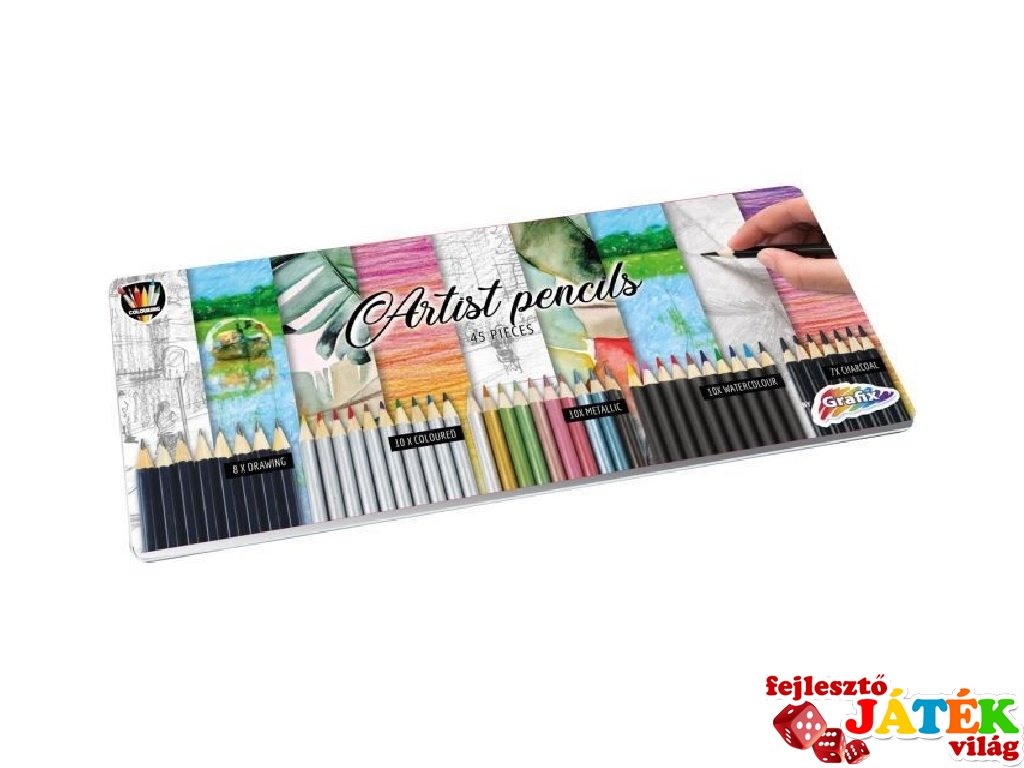 Művészi ceruza készlet, 45 db-os kreatív szett (5-99 év)